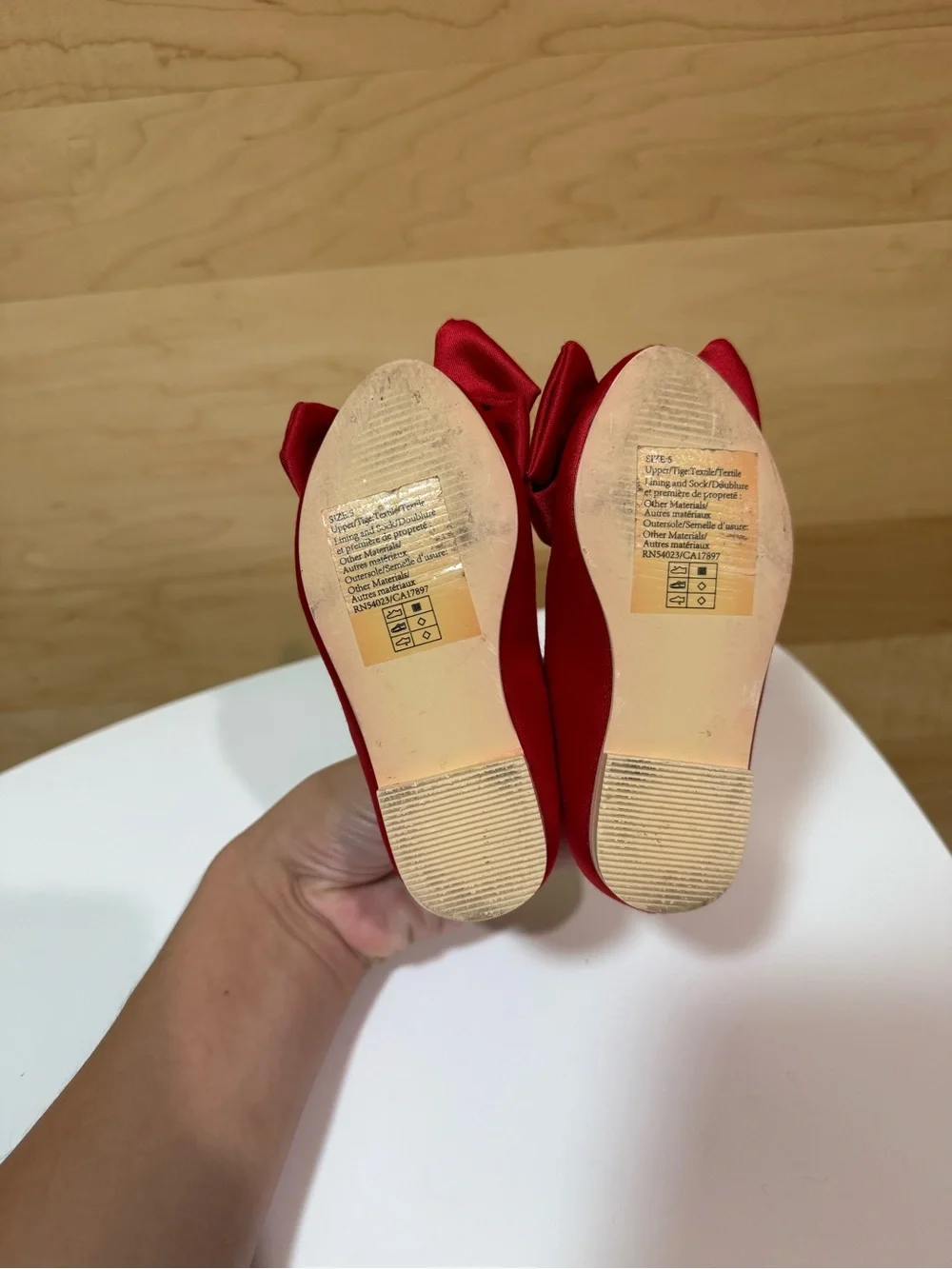 Janie and Jack Red Bow Mary Jane Shoes